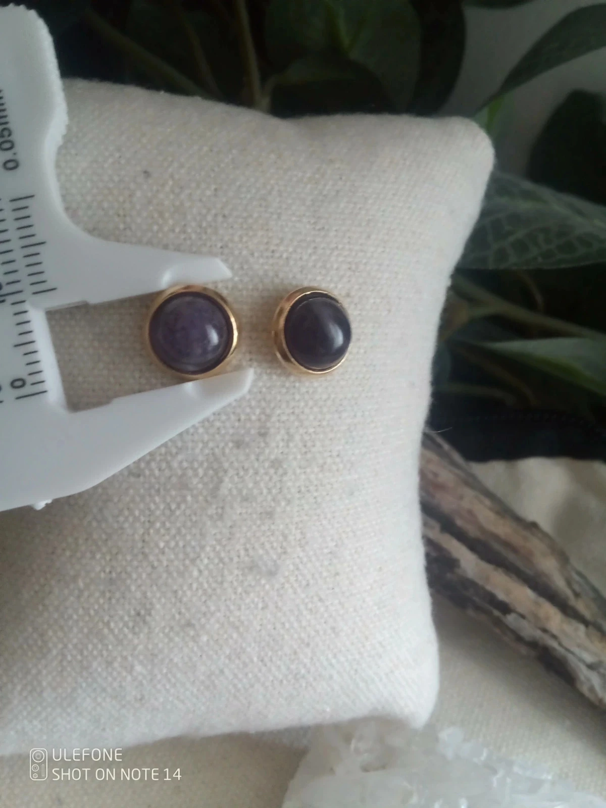 Brincos boêmios de joaninha com pedras de ametista 💜. – photo 2